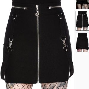 NWT Killstar Zipper Mini Skirt